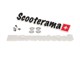 Emblem SCOOTERAMA weiss «148 mm x 36 mm» Piaggio (2 Stk.)