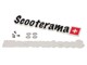Emblème SCOOTERAMA blanc « 184 mm × 44 mm » vélomoteur Piaggio (2 Pcs)