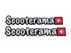 Emblem SCOOTERAMA schwarz «184 mm x 44 mm» Piaggio (2 Stk.)