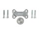 Lenkerklemme CNC Aluminium Silber für Puch / EBR Gabeln «60x30mm»