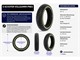 Pneu pour trottinette électrique 8 1/2x2 ou 8,5x2, en caoutchouc plein, fluorescent, diamètre intérieur : 142 mm