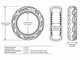 Pneu pour trottinette électrique 10x2,125-6,1/B34, pneu plein, diamètre intérieur : 140 mm