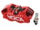 Étrier de frein VOCA G-Force EVO à 4 pistons, en aluminium usiné CNC, rouge