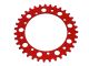 Couronne AKOA alu "rouge anodisé" 35 dents, vélomoteurs Puch Maxi