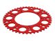 Couronne AKOA alu "rouge anodisé" 45 dents, vélomoteurs Puch Maxi
