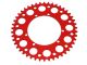 Couronne AKOA alu "rouge anodisé" 46 dents, vélomoteurs Puch Maxi