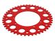 Couronne AKOA alu "rouge anodisé" 46 dents, vélomoteurs Puch Maxi