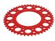 Couronne AKOA alu "rouge anodisé" 47 dents, vélomoteurs Puch Maxi