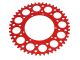 Couronne AKOA alu "rouge anodisé" 48 dents, vélomoteurs Puch Maxi