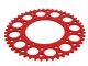 Couronne AKOA alu "rouge anodisé" 48 dents, vélomoteurs Puch Maxi