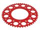 Couronne AKOA alu "rouge anodisé" 49 dents, vélomoteurs Puch Maxi