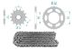 Kit chaîne acier 14 x 53 / 420 sans O-Ring (K2918), Derbi GPR / Aprilia RS/RS4