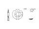 Pignon ESJOT 12 dents pas 415, Kreidler Florett K54, Mokick