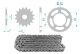 Kit chaîne acier 12 x 51 / 420 sans O-Ring (K1360), moto Aprilia MX / RX 50 moteur AM6