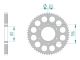 Couronne 428 HM Racing CRE50, 52dents, 1999-2001