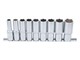 Jeu de douilles, six pans, longues | 12,5 mm (1/2") | 10 - 24 mm | 9 pièces