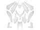 Kit carrosserie blanc brillant 13 pièces, scooter Yamaha T-Max 500cc 2008-2011
