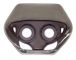 Plaque phare double optiques halogène look carbone, universel et Derbi