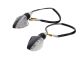 Paire de clignotants à Led's look carbone (M8), homologation E8 universel vélomoteurs, scooter, motos
