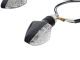 Paire de clignotants à Led's look carbone (M8), homologation E8 universel vélomoteurs, scooter, motos