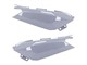 Kit carrosserie gris nardo (10pcs), scooter Yamaha 125-250-400cc (2014-2017)