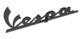 Emblem cache latéral anthracite, Vespa 100 x 32 mm à coller