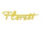 Emblem Florett Messing Schutzblech vorne (79x22mm)