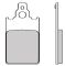 Bremsbeläge vorne Galfer organisch 31.6 x 57.0x5.5 mm