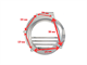 Cache de turbine refroidissement chrome, scooter Vespa PX 50-125/ET3