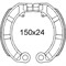 Mâchoires de frein Vespa / LML Ø 150mm x 24mm