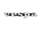 Emblem logo "VESPA" noir/chromé, scooter Vespa 50-125cc ET3 (122×20 mm)