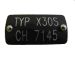 Plaquette d'homologation X30S CH 7145, prête a monter (vis a frapper incluses)