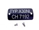Typenschild Puch X30 NL CH7192 . Montierbereit inkl. Hammerschrauben.