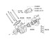 Carter moteur Polini, sans support moteur, Peugeot 103-104-105-GL10