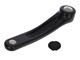 Manivelle de pédalier gauche 4 pans courbée alu noir, vélomoteurs Pony