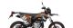 Kit déco stickers carénage Stage6 moto 50cc Yamaha DT 50 / MBK X-Limit orange -blanc