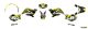 Kit déco graphique Stage6 jaune-noir, moto Yamaha DT50 / MBK X-Limit