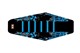 Housse de selle Stage6 Full Covering bleu-noir, moto 50cc Rieju MRT