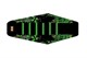 Housse de selle Stage6 Full Covering vert-noir, moto 50cc Rieju MRT
