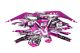 Kit déco graphique STAGE6 rose-noir, moto 50cc Derbi X-Treme / X-Race dès 2017 Euro4