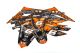 Dekorkit Verkleidung Stage6 Derbi 50 X-Treme / X-Race orange - weiss