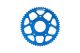 Couronne Stage6 alu CNC bleu 53 dents type 420, moto 50cc Rieju MRT