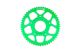 Couronne Stage6 alu CNC verte 53 dents type 420, moto 50cc Rieju MRT