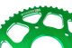 Couronne Stage6 alu CNC verte 53 dents type 420, moto 50cc Rieju MRT