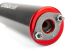Auspuffanlage Stage6 Streetrace cross CNC rot / schwarz haut Rieju MRT