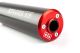 Silencieux Stage6 50 - 80cc passage gauche noir / rouge