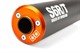 Silencieux Stage6 R/T 80 - 100cc passage droit noir / orange