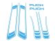 Aufkleber Puch links + rechts blau