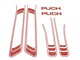 Aufkleber Puch links + rechts rot