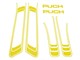 Aufkleber Puch links + rechts gelb